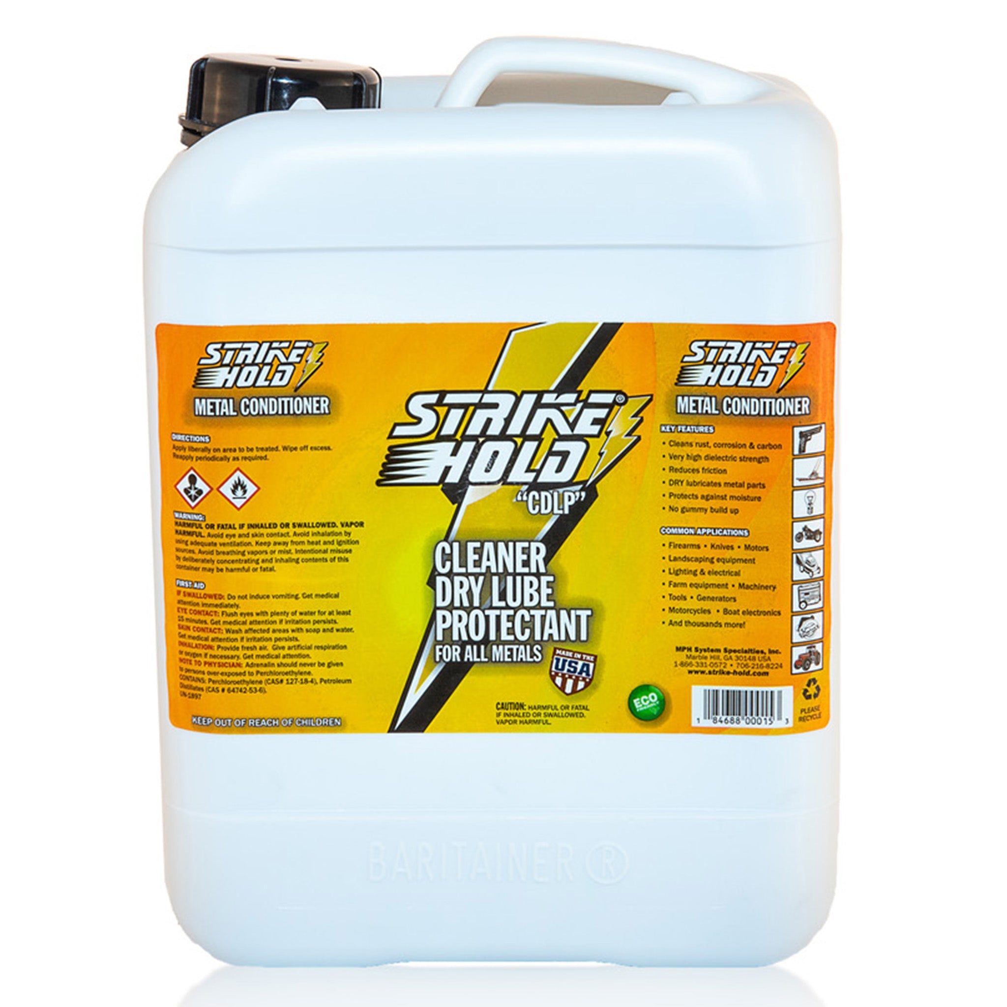 StrikeHold 5 litre container bulk commercial corrosion protection lubricant for mines agriculture HVAC electricians heavy industries